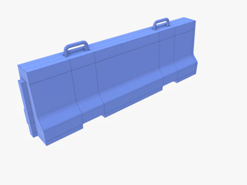 Concrete barrier 3D Model