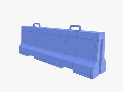 Concrete barrier 3D Model