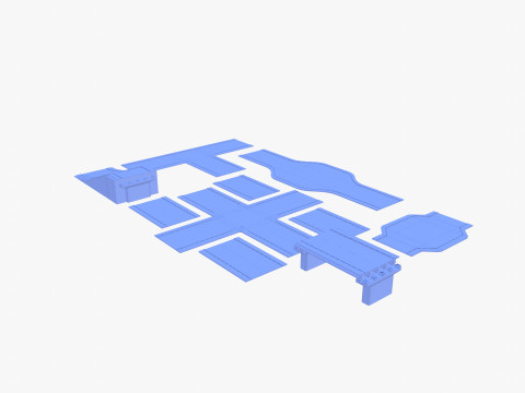Connectable road segment pack v1 Modelo 3D