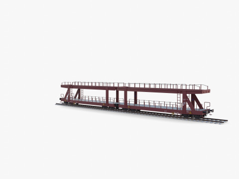 CFR Auto Carrier Rail Car v2 3D Model
