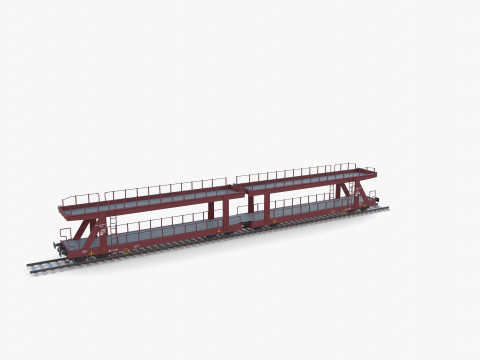 CFR Auto Carrier Rail Car v2 3D Model