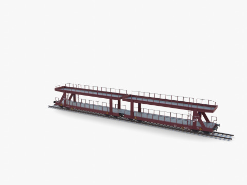 CFR Auto Carrier Rail Car v2 3D Model