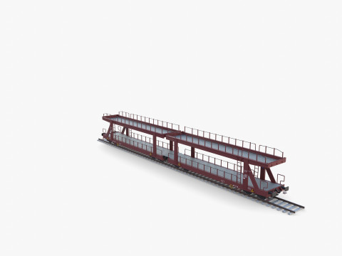 CFR Auto Carrier Rail Car v2 3D Model