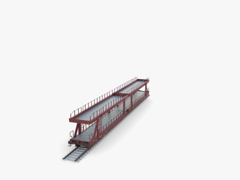 CFR Auto Carrier Rail Car v2 3D Model