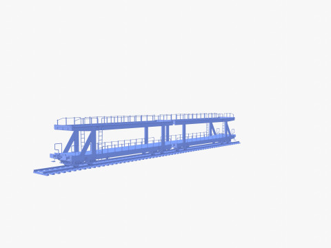 CFR Auto Carrier Rail Car v2 3D Model