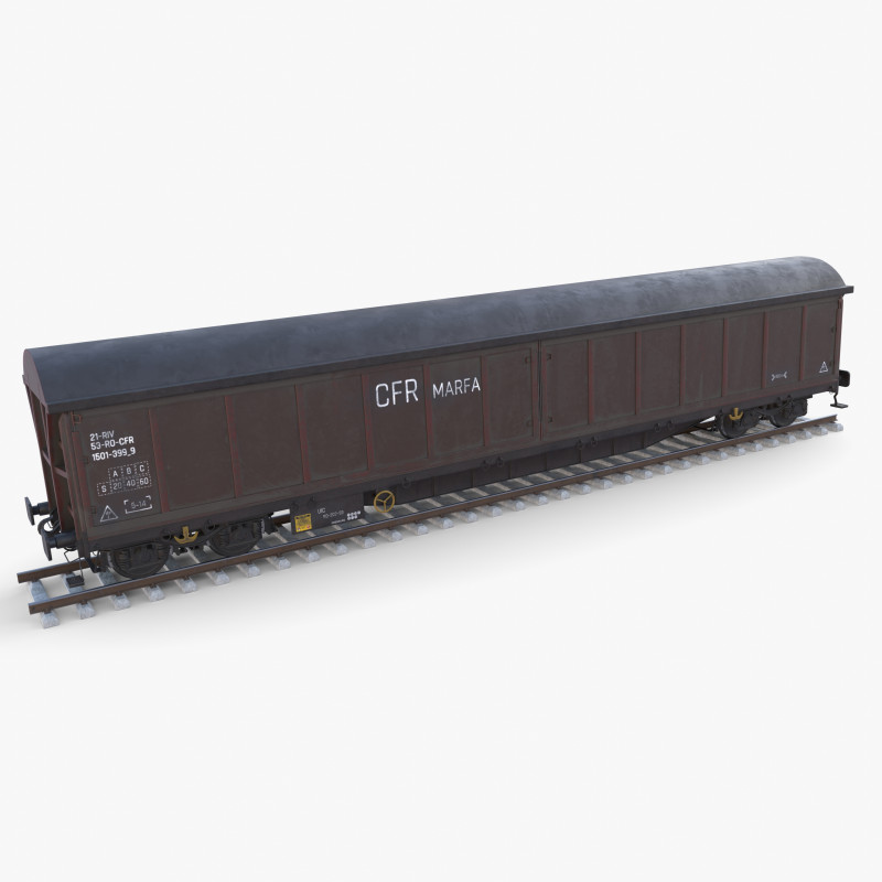 CFR Boxcar Rail Car v1 Modelo 3D .c4d .max .obj .3ds .fbx .stl .blend 