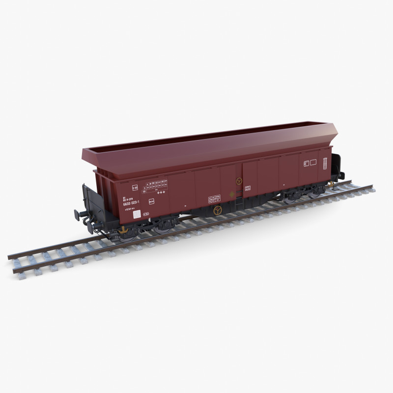 CFR Fals Self Discharger Rail Car v2 3D मॉडल .c4d .max .obj .3ds .fbx .stl .blend 