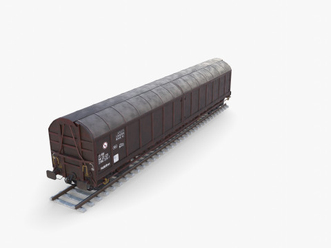CFR Habis Sliding Door Wagon 339 Rail Car v1 Modelo 3D