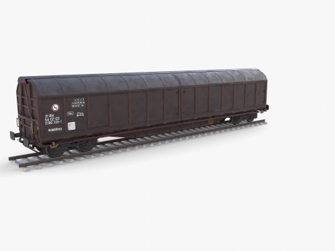 CFR Habis Sliding Door Wagon 339 Rail Car v1 Modelo 3D