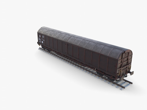CFR Habis Sliding Door Wagon 339 Rail Car v1 Modelo 3D