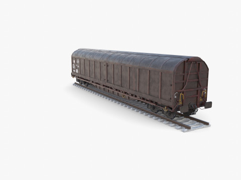 CFR Habis Sliding Door Wagon 339 Rail Car v1 Modelo 3D