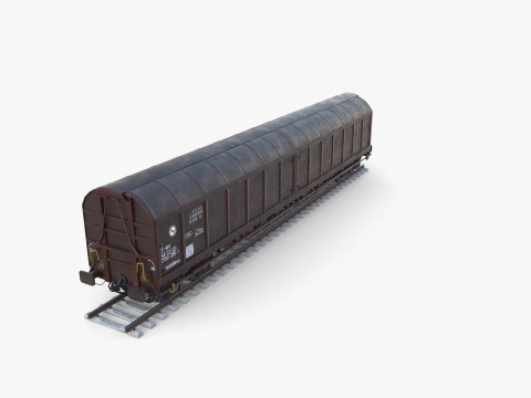 CFR Habis Sliding Door Wagon 339 Rail Car v1 Modelo 3D