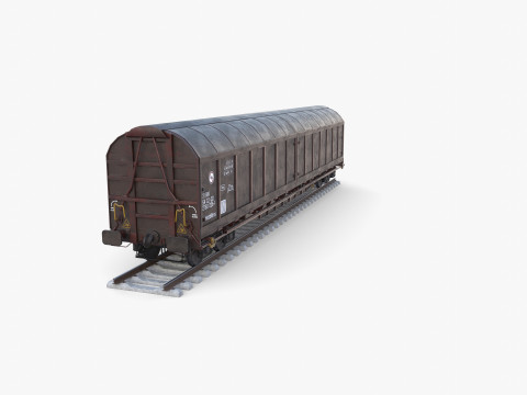 CFR Habis Sliding Door Wagon 339 Rail Car v1 Modelo 3D