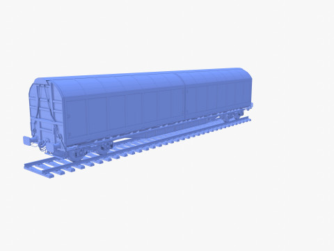 CFR Habis Sliding Door Wagon 339 Rail Car v1 Modelo 3D