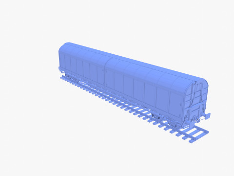 CFR Habis Sliding Door Wagon 339 Rail Car v1 Modelo 3D