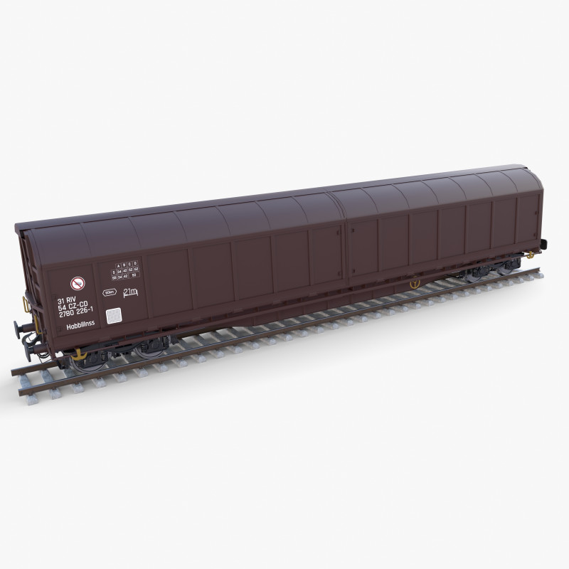 CFR Habis Sliding Door Wagon 339 Rail Car v2 Modèle 3D .c4d .max .obj .3ds .fbx .stl .blend 