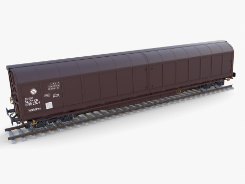 CFR Habis Sliding Door Wagon 339 Rail Car v2 Modelo 3D