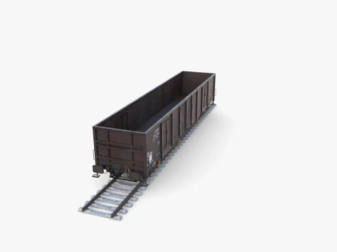 सीएफआर ओपन बॉक्स रेल कार v1 3D मॉडल