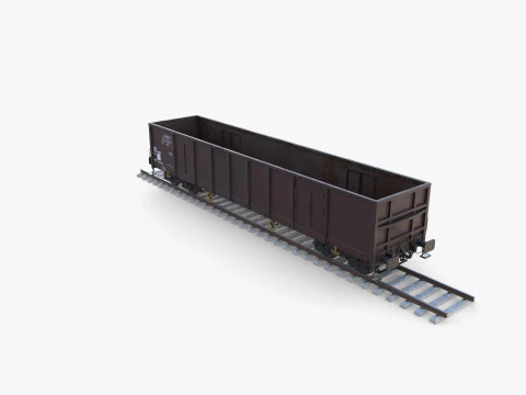 सीएफआर ओपन बॉक्स रेल कार v1 3D मॉडल