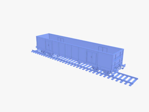 सीएफआर ओपन बॉक्स रेल कार v1 3D मॉडल