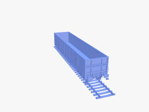 सीएफआर ओपन बॉक्स रेल कार v1 3D मॉडल