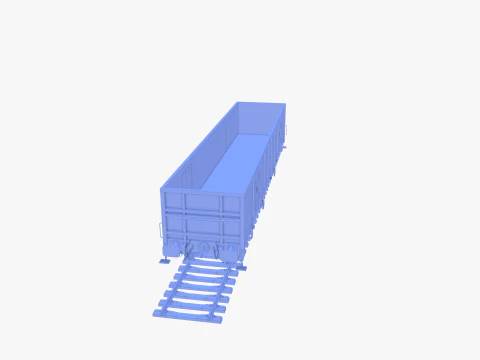 सीएफआर ओपन बॉक्स रेल कार v1 3D मॉडल