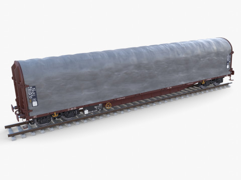 CFR Sliding Tarp Rail Car v1 Modelo 3D