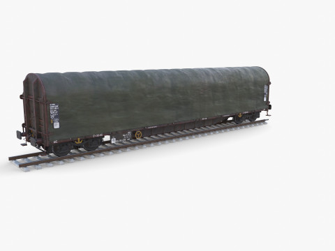 CFR Sliding Tarp Rail Car v2 3D Model