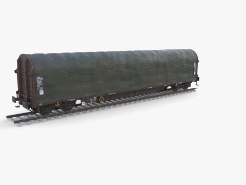 CFR Sliding Tarp Rail Car v2 3D Model
