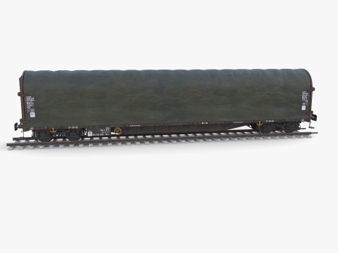 CFR Sliding Tarp Rail Car v2 3D Model
