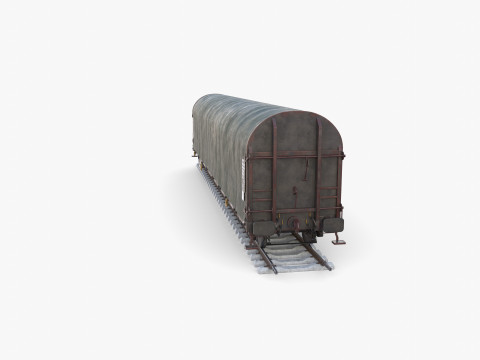 CFR Sliding Tarp Rail Car v2 3D Model