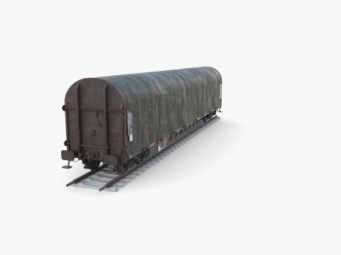 CFR Sliding Tarp Rail Car v2 3D Model
