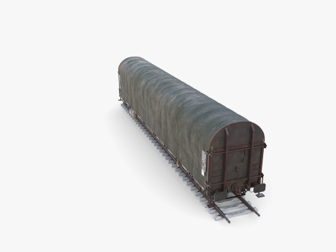 CFR Sliding Tarp Rail Car v2 3D Model
