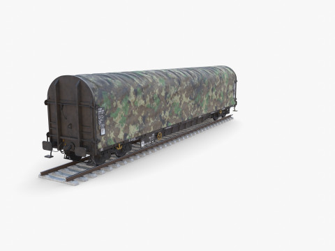 CFR Sliding Tarp Rail Car v3 Modelo 3D