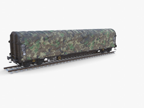 CFR Sliding Tarp Rail Car v3 Modelo 3D
