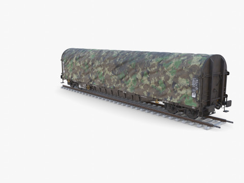CFR Sliding Tarp Rail Car v3 Modelo 3D