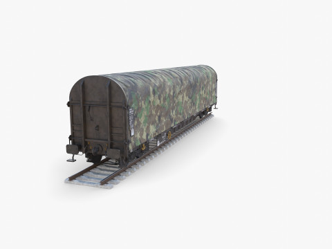 CFR Sliding Tarp Rail Car v3 Modelo 3D