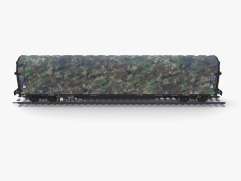 CFR Sliding Tarp Rail Car v3 Modelo 3D