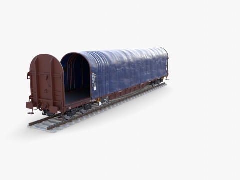 CFR Sliding Tarp Rail Car v4 Modelo 3D