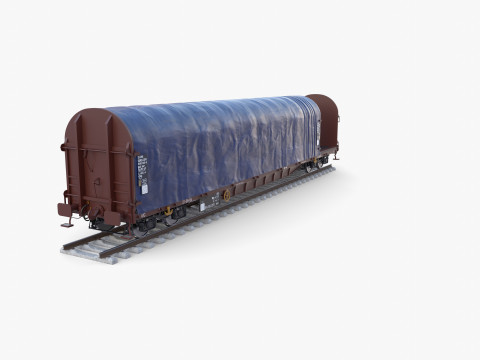 CFR Sliding Tarp Rail Car v4 Modelo 3D