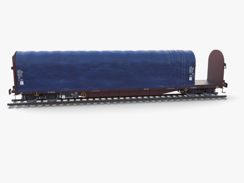 CFR Sliding Tarp Rail Car v4 Modelo 3D