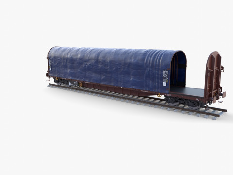 CFR Sliding Tarp Rail Car v4 Modelo 3D