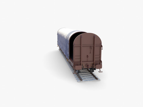 CFR Sliding Tarp Rail Car v4 Modelo 3D