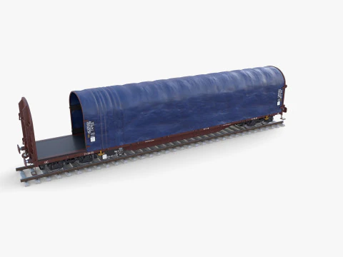 सीएफआर स्लाइडिंग टार्प रेल कार v4 3D मॉडल