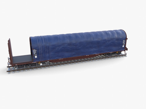 CFR Sliding Tarp Rail Car v4 Modelo 3D