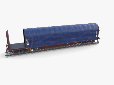 सीएफआर स्लाइडिंग टार्प रेल कार v4 3D मॉडल