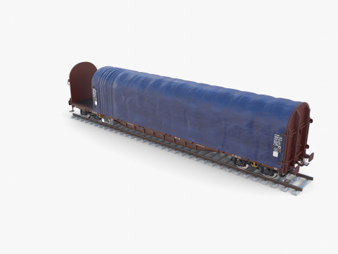 CFR Sliding Tarp Rail Car v4 Modelo 3D