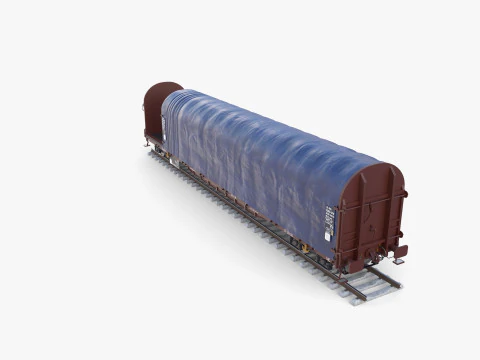 सीएफआर स्लाइडिंग टार्प रेल कार v4 3D मॉडल