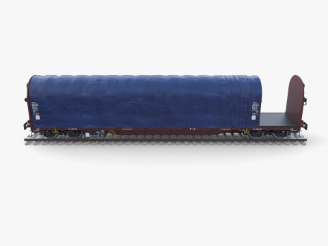 CFR Sliding Tarp Rail Car v4 Modelo 3D