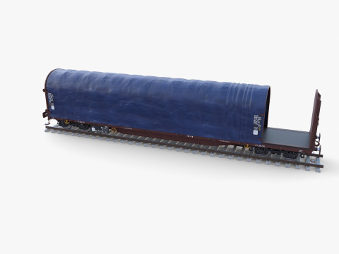 CFR Sliding Tarp Rail Car v4 Modelo 3D